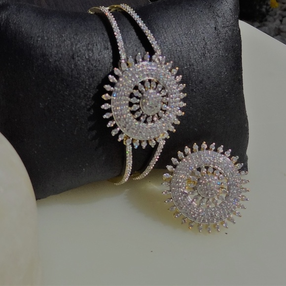 Boho Crystal RING BRACELET set - Picture 5 of 6